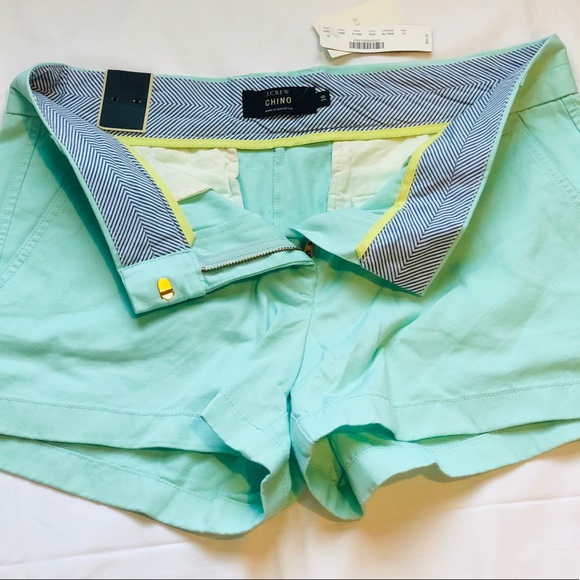 J. Crew Pants - J. Crew 3” chino shorts NWT Seafoam Green size 10